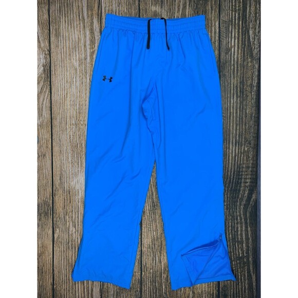 Under Armour Other - Under Armour Windbreaker Track Pants Men L Blue Lined Loose 32" Ankle Zip